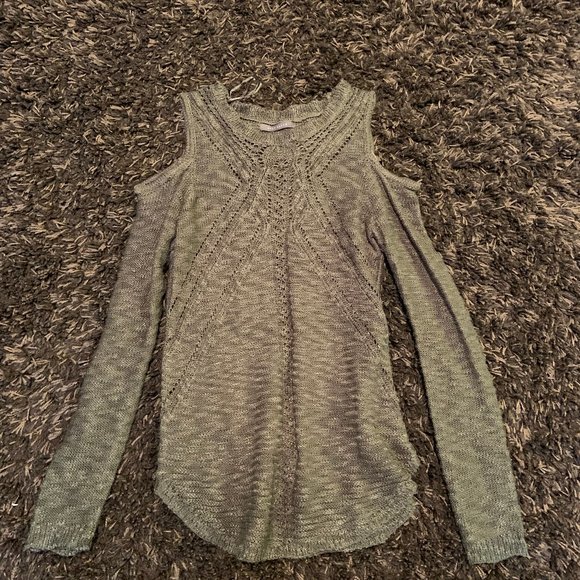 Green Open Shoulder Knit - Picture 1 of 1
